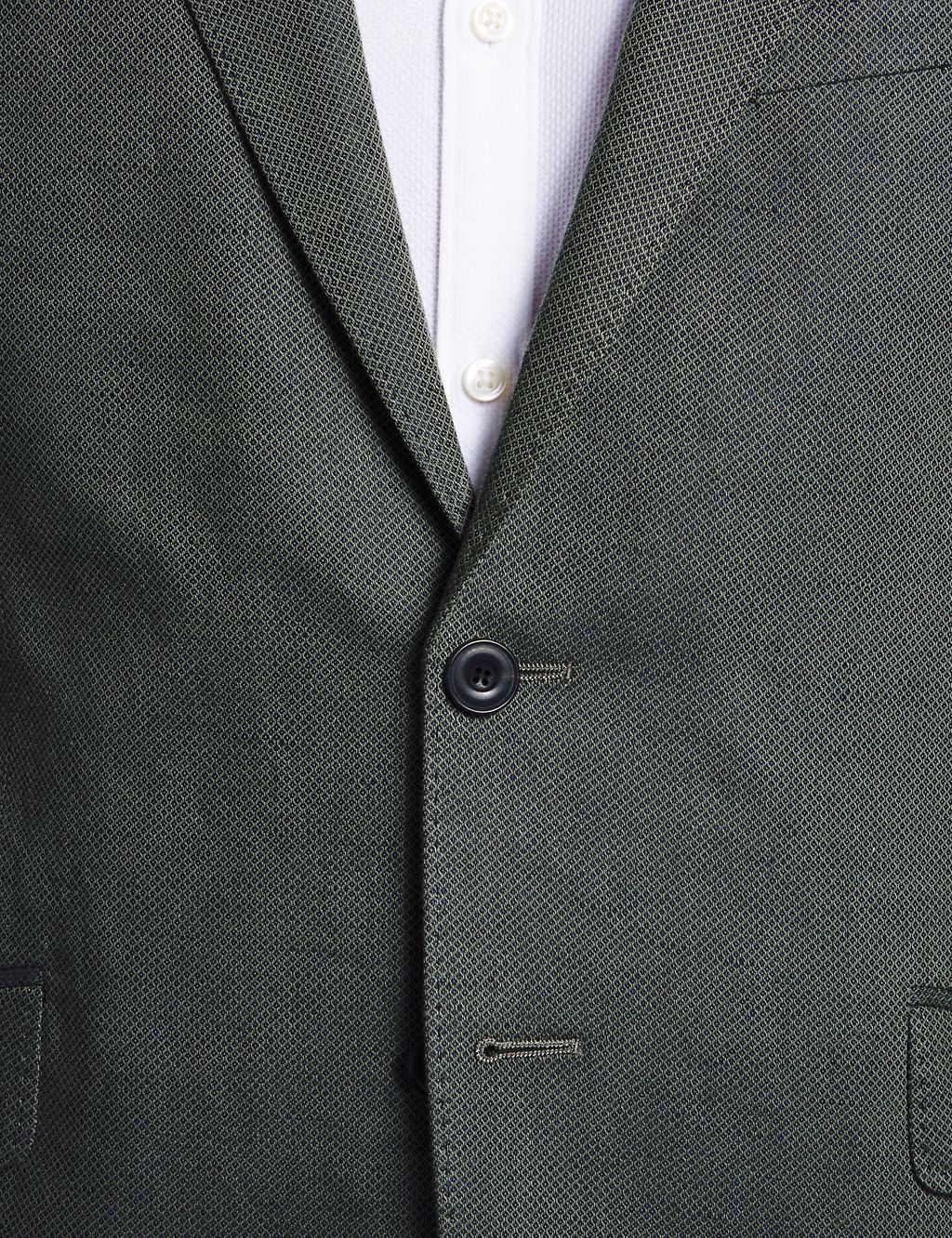 Linen Blend Tailored Fit 2 Button Jacket 4 of 8