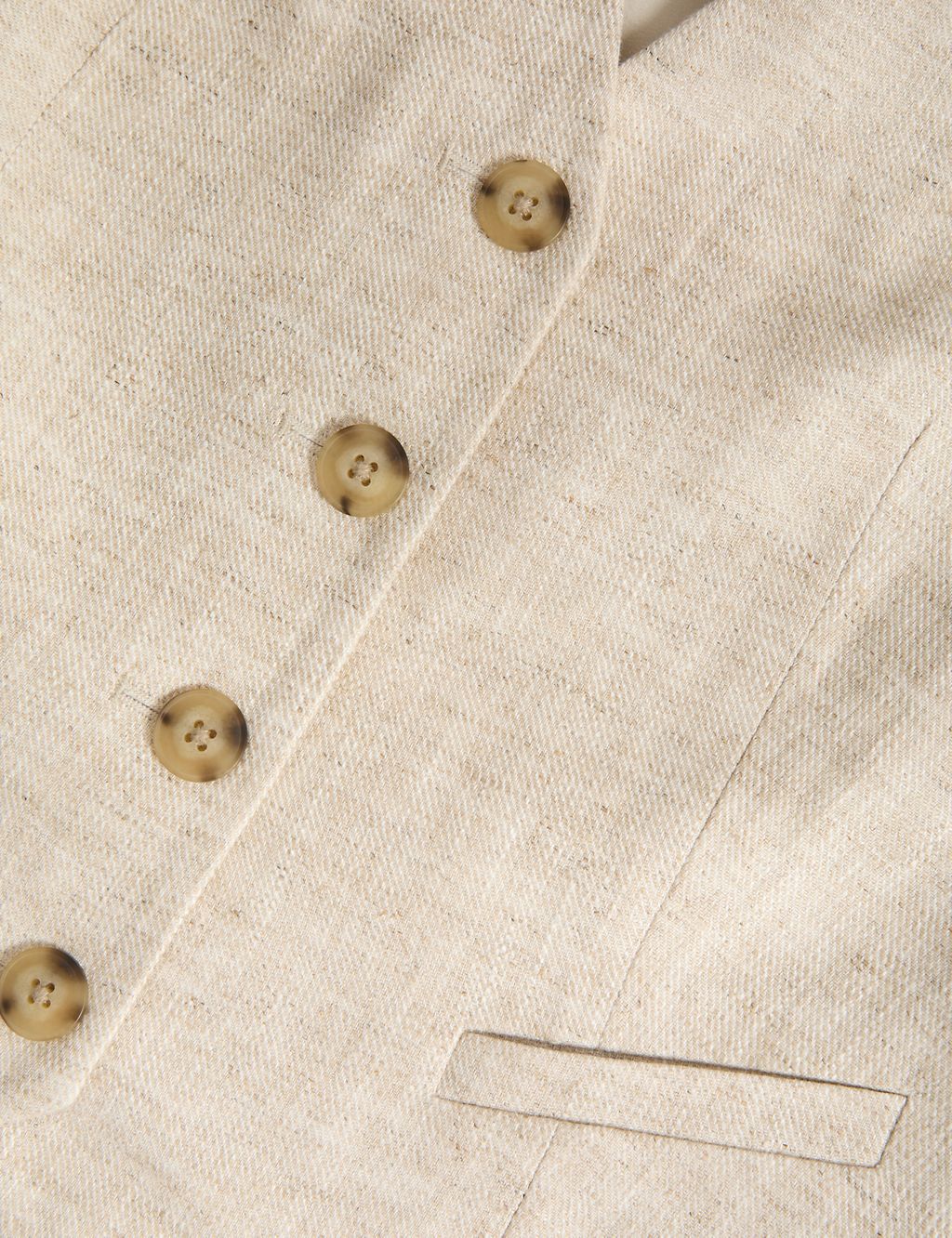 Linen Blend Tailored Waistcoat 6 of 8