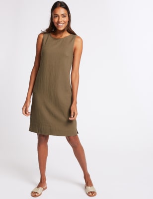 Linen Blend Tunic Dress, M&S Collection