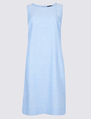 marks and spencer linen tunic dress