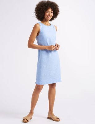 Linen-blend Tunic Dress