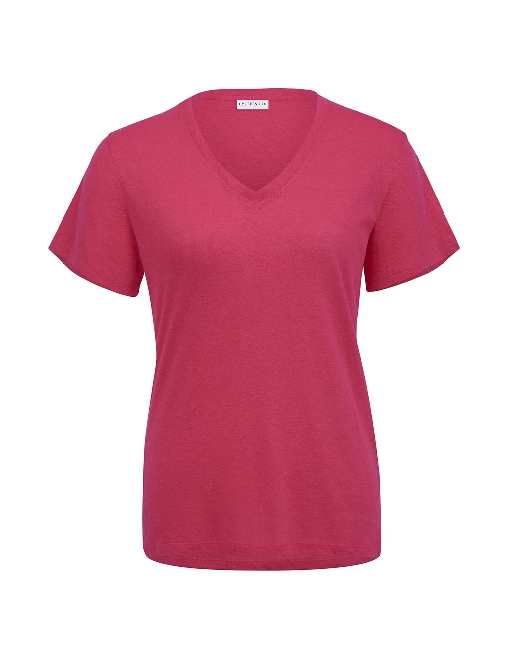 Linen Blend V-Neck T-Shirt 1 of 5