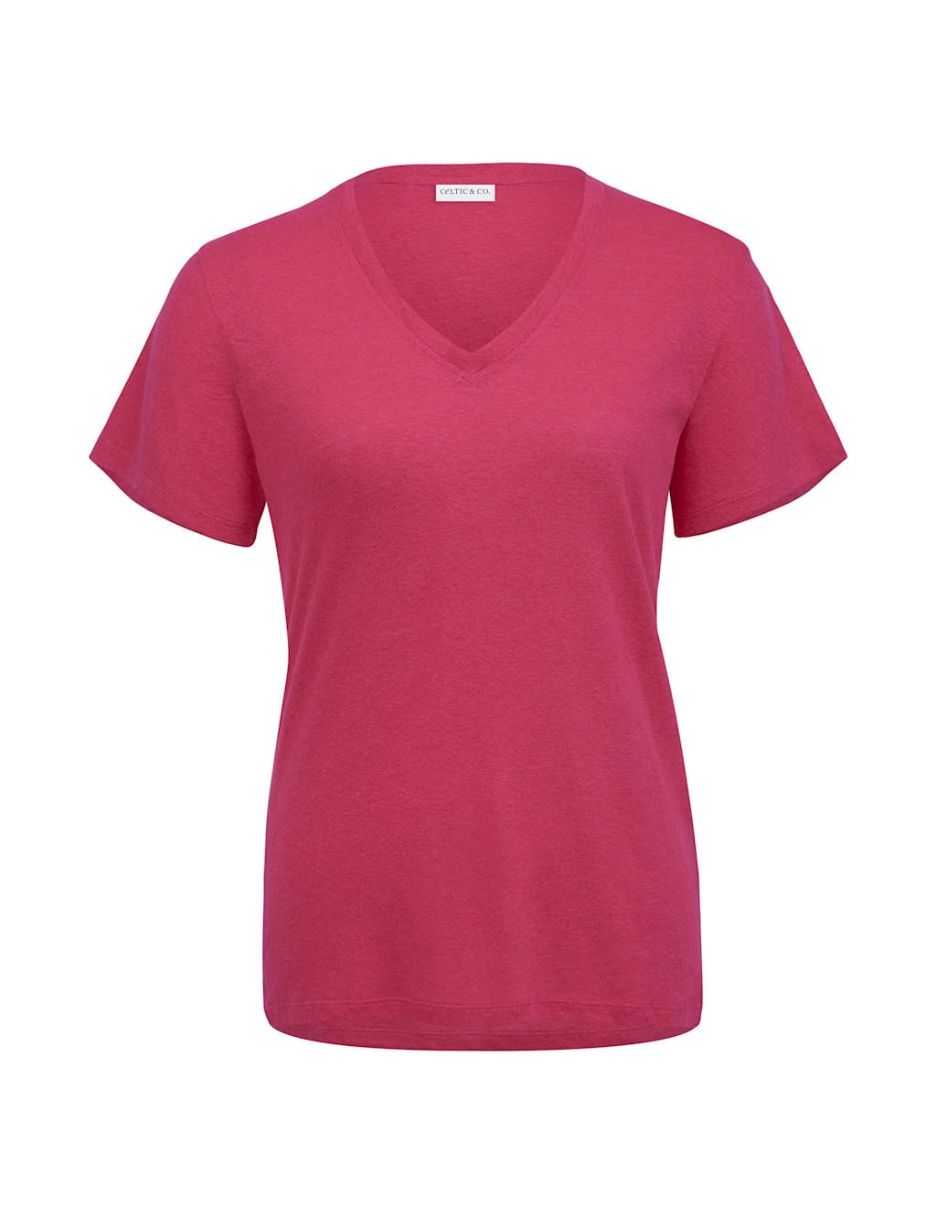 Linen Blend V-Neck T-Shirt | Celtic & Co. | M&S