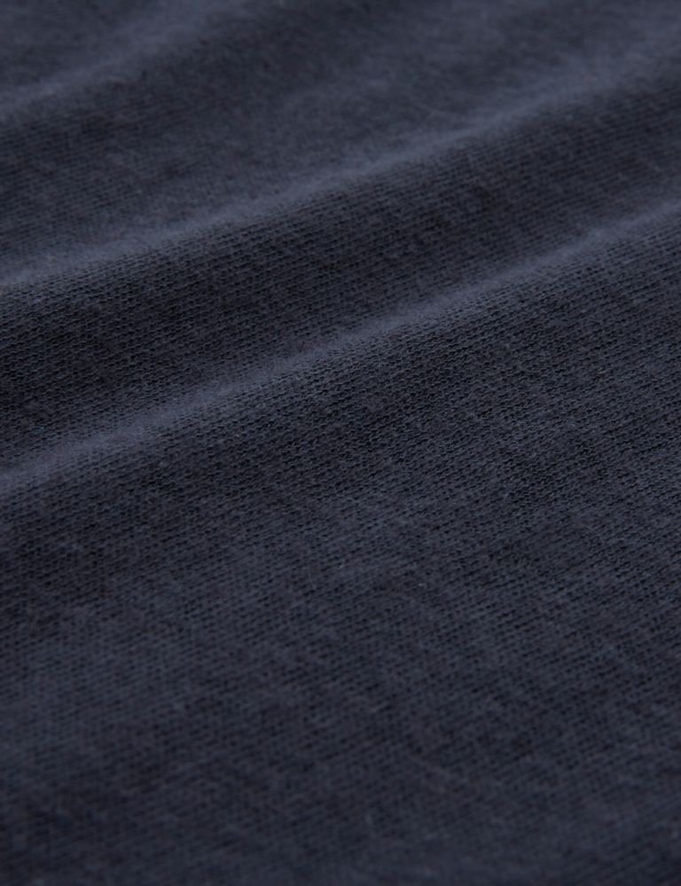 Linen Blend V-Neck T-Shirt 4 of 5
