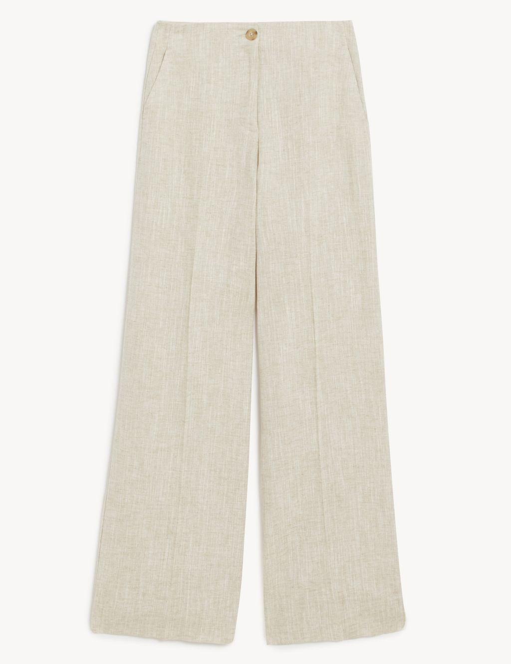 Linen Blend Wide Leg Trousers | M&S Collection | M&S
