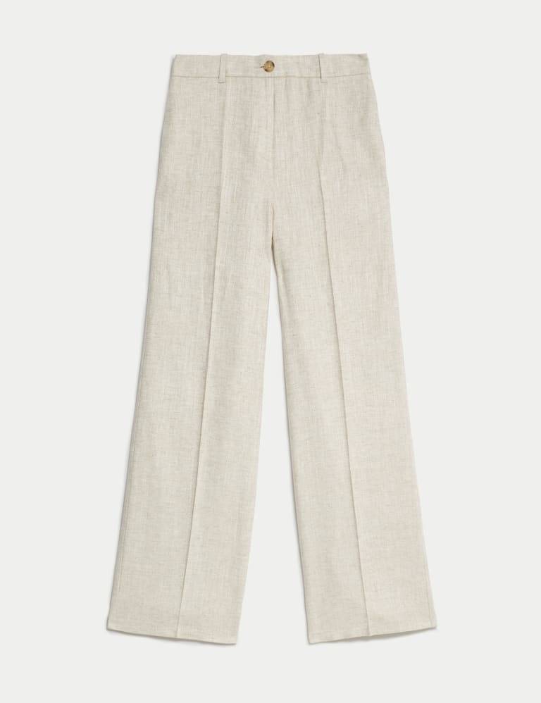 Linen Blend Wide Leg Trousers 3 of 7