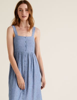 Button through slip dress sale