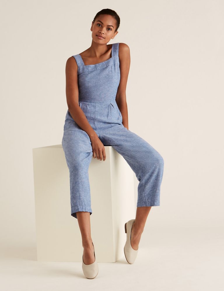 Linen Cami Belted Jumpsuit 1 of 5