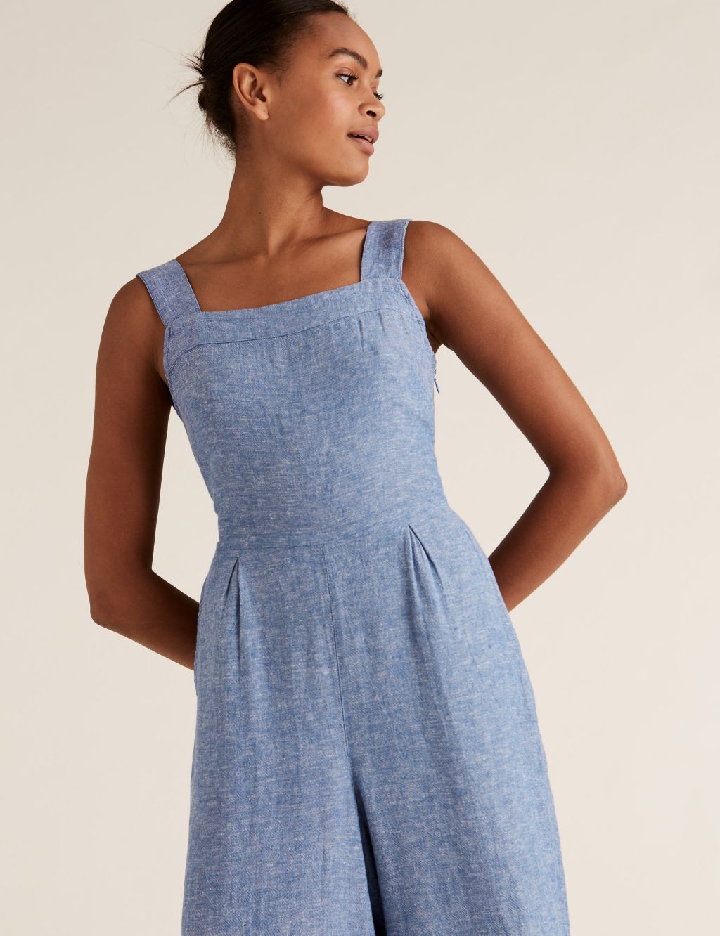 Linen Cami Belted Jumpsuit 4 of 5