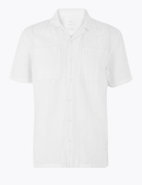 Linen Cuban Collar Shirt Image 2 of 4