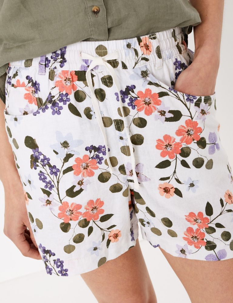 Linen Floral Shorts 3 of 4