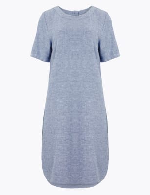 M&s linen sale shift dress