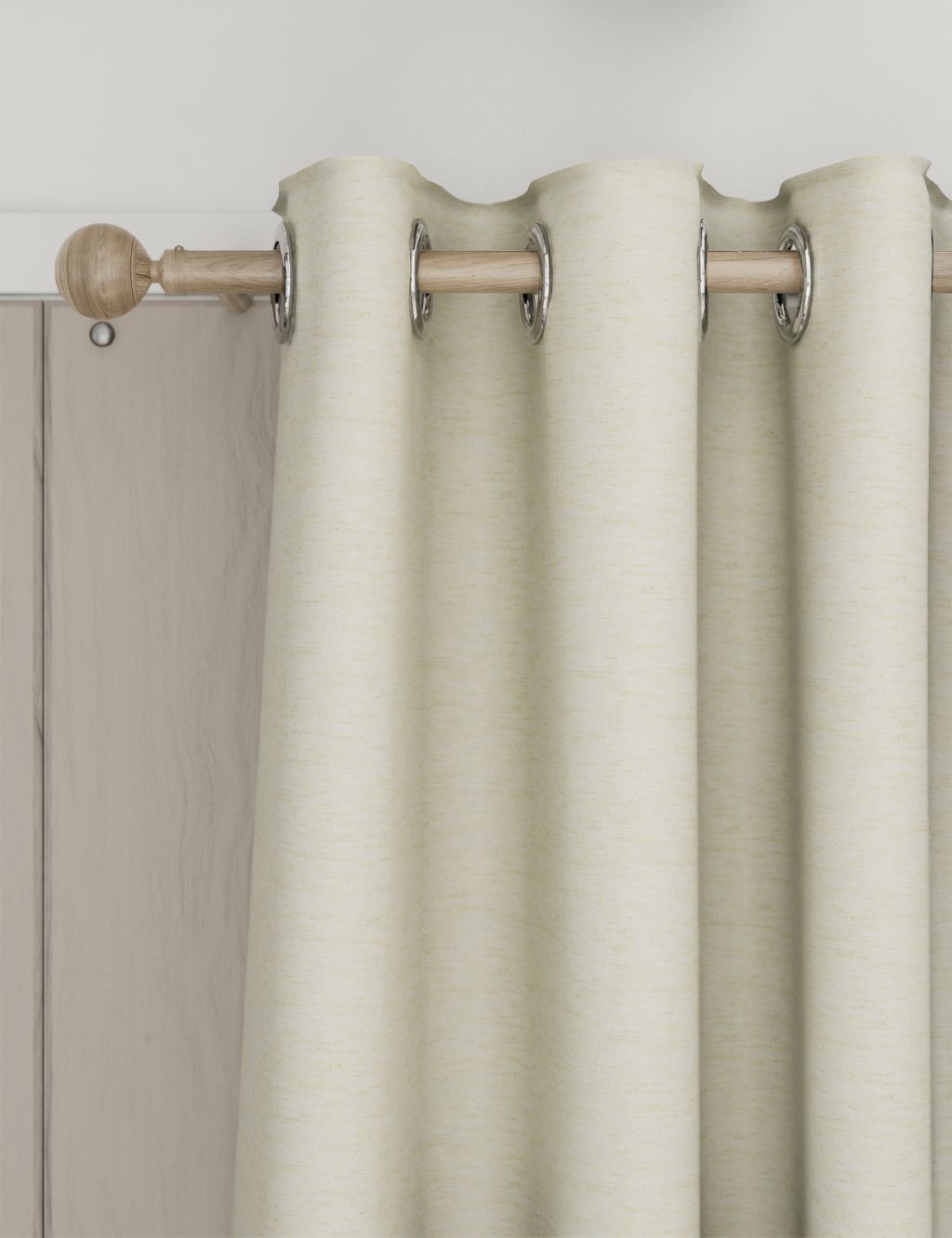 Linen Look Eyelet Blackout Curtains 3 of 6