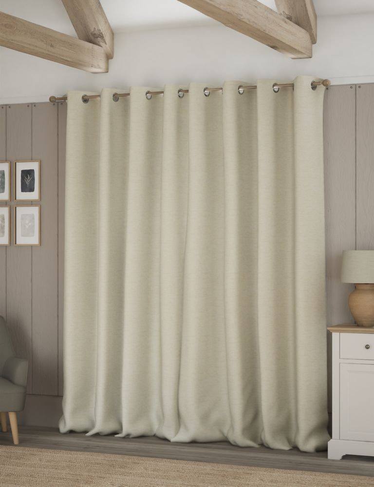 Linen Look Eyelet Blackout Curtains 4 of 6