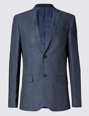 Linen Miracle™ Tailored Fit 2 Button Jacket Image 2 of 8