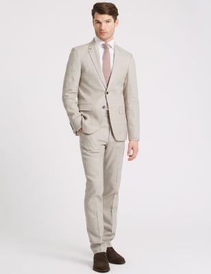 m&s linen suit