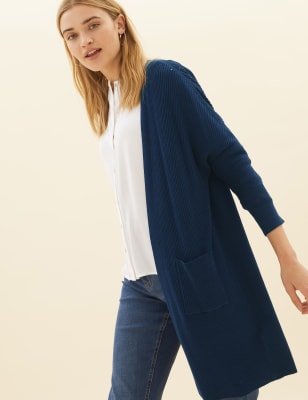 Ribbed Longline Cardigan