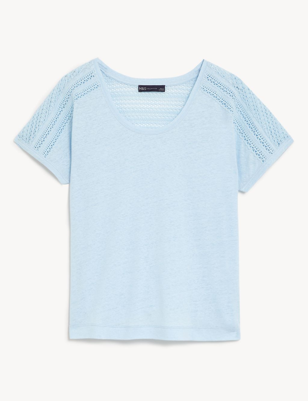 Linen Rich Broderie Top | M&S Collection | M&S