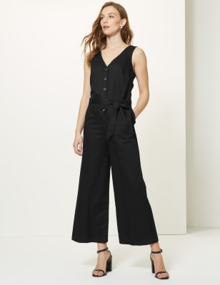 M&s linen jumpsuit hot sale