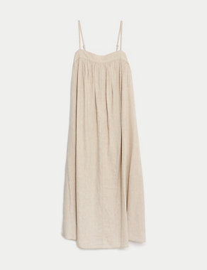 Linen Rich Cami Midi Dress Image 2 of 4