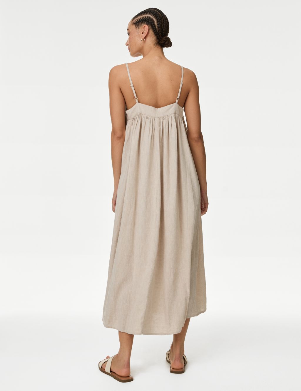Linen Rich Cami Midi Dress 4 of 4