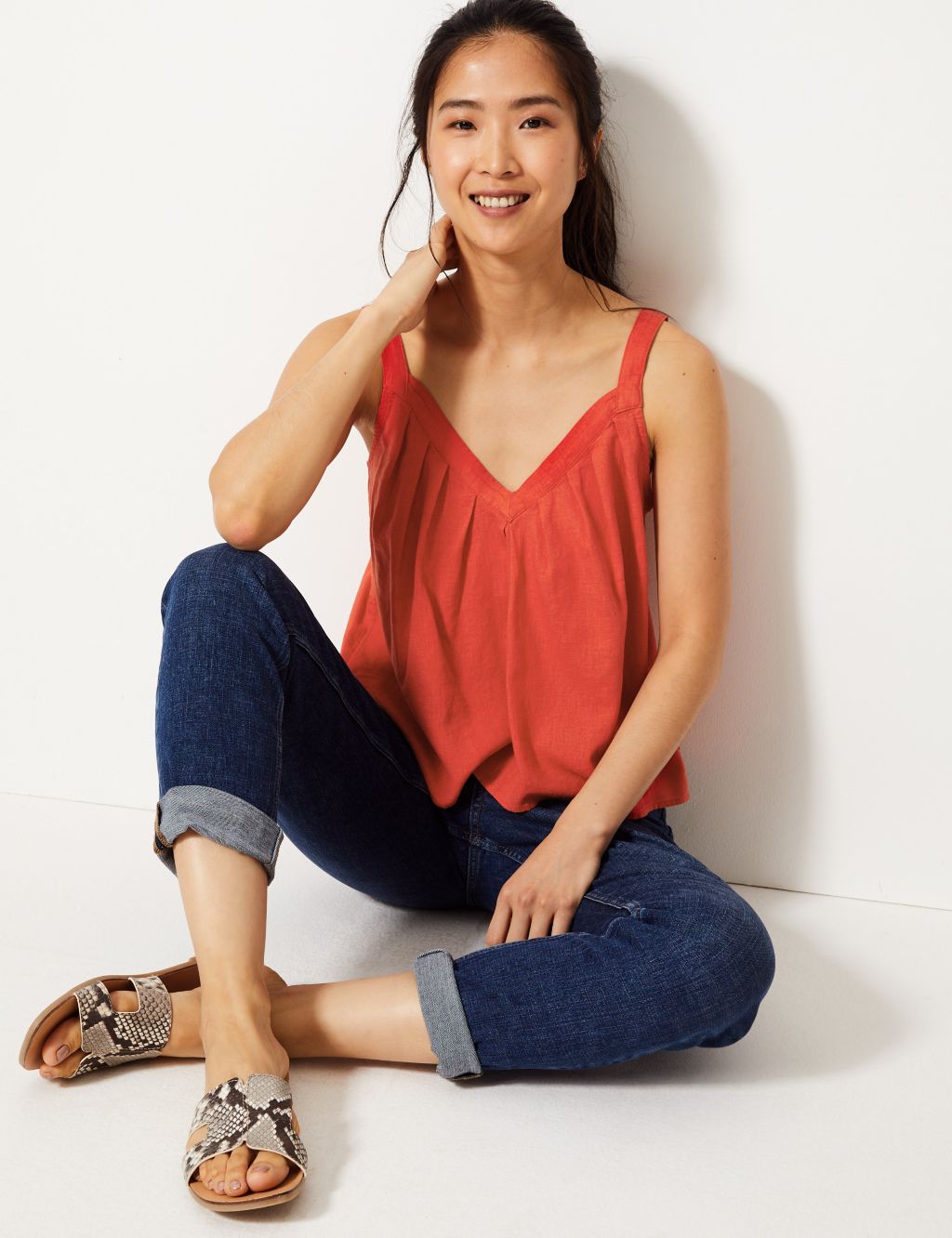 Linen Rich Camisole Top 3 of 4