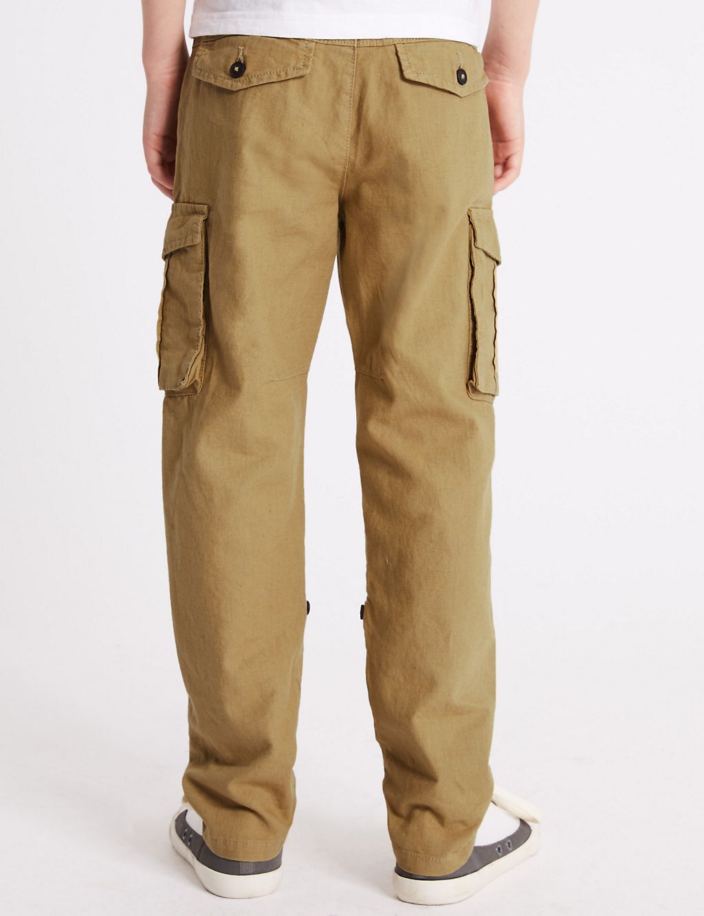 Linen Rich Cargo Trousers (3-16 Years) 4 of 6