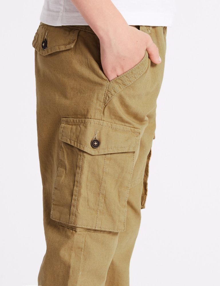 Linen Rich Cargo Trousers (3-16 Years) 5 of 6