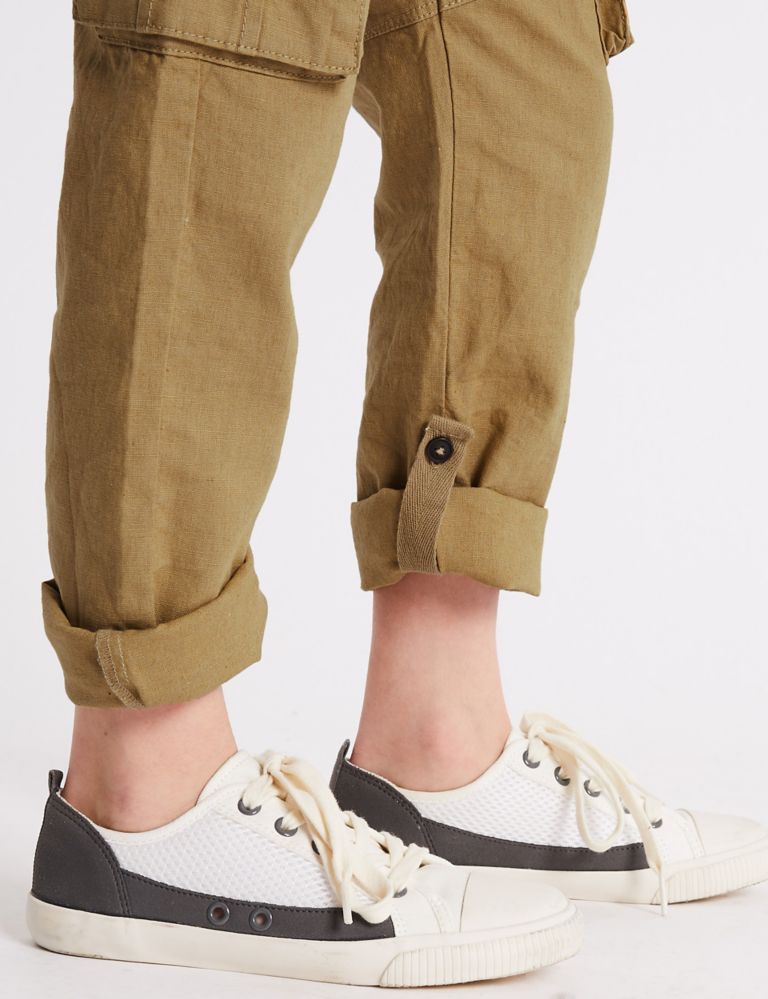Linen Rich Cargo Trousers (3-16 Years) 6 of 6