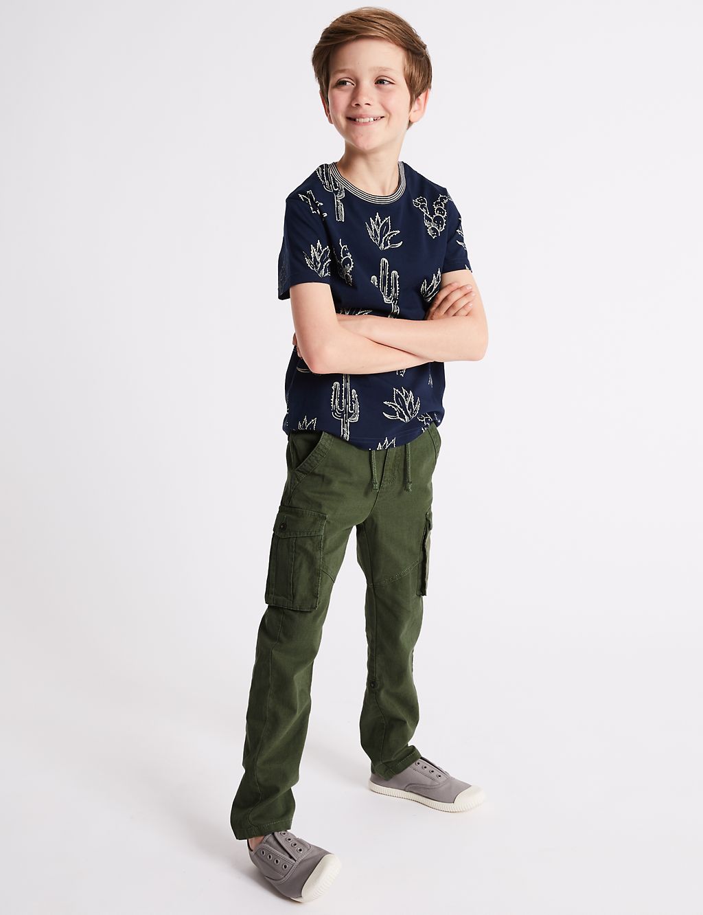 Linen Rich Cargo Trousers (3-16 Years) 3 of 6