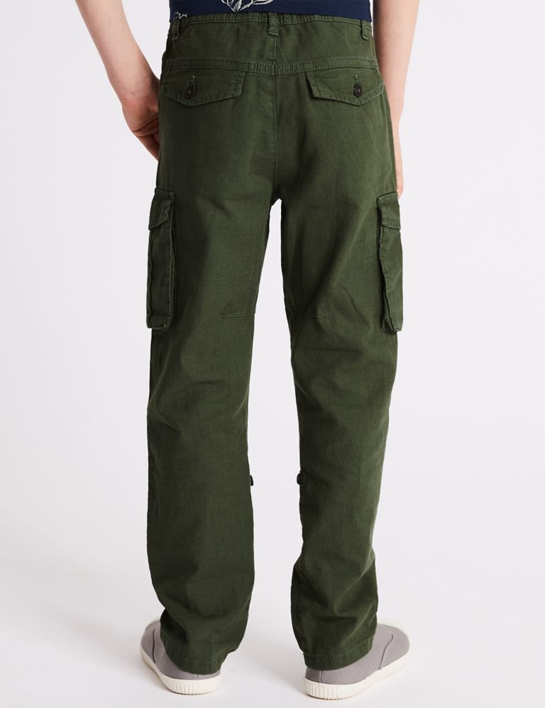 Linen Rich Cargo Trousers (3-16 Years) 4 of 6