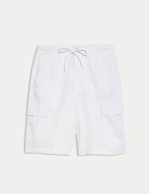 Linen Rich Cargo Utility Shorts Image 2 of 5