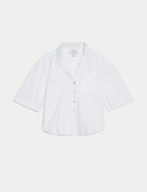 Linen Rich Collared Relaxed Shirt Image 2 of 5