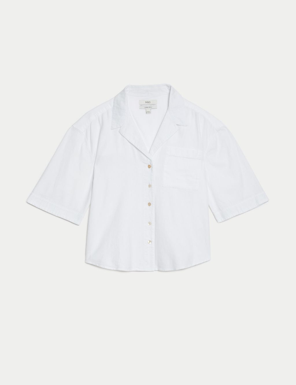 Linen Rich Collared Relaxed Shirt | M&S Collection | M&S