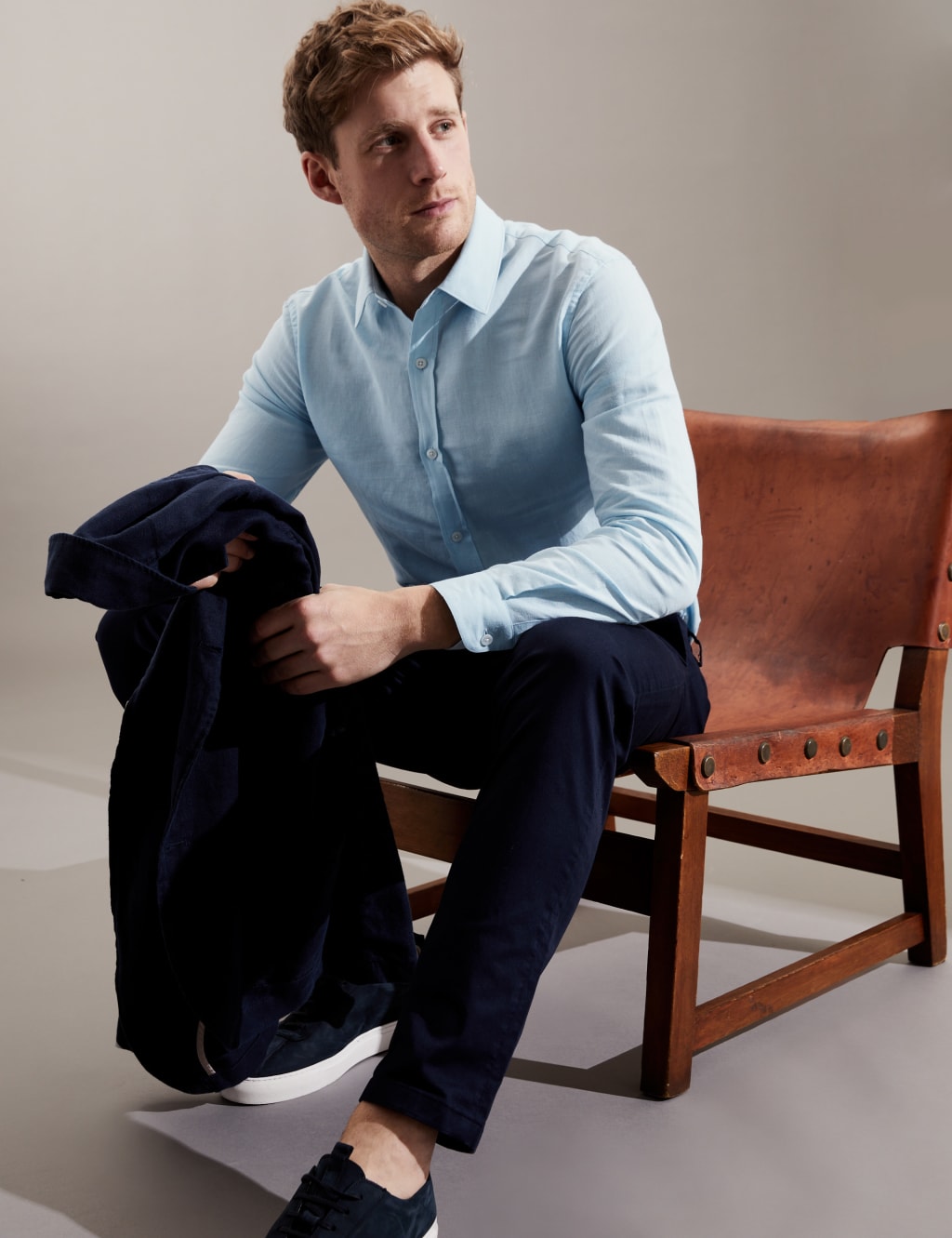Linen Rich Collared Shirt