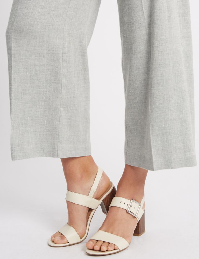 Linen Rich Cropped Wide Leg Trousers 6 of 6