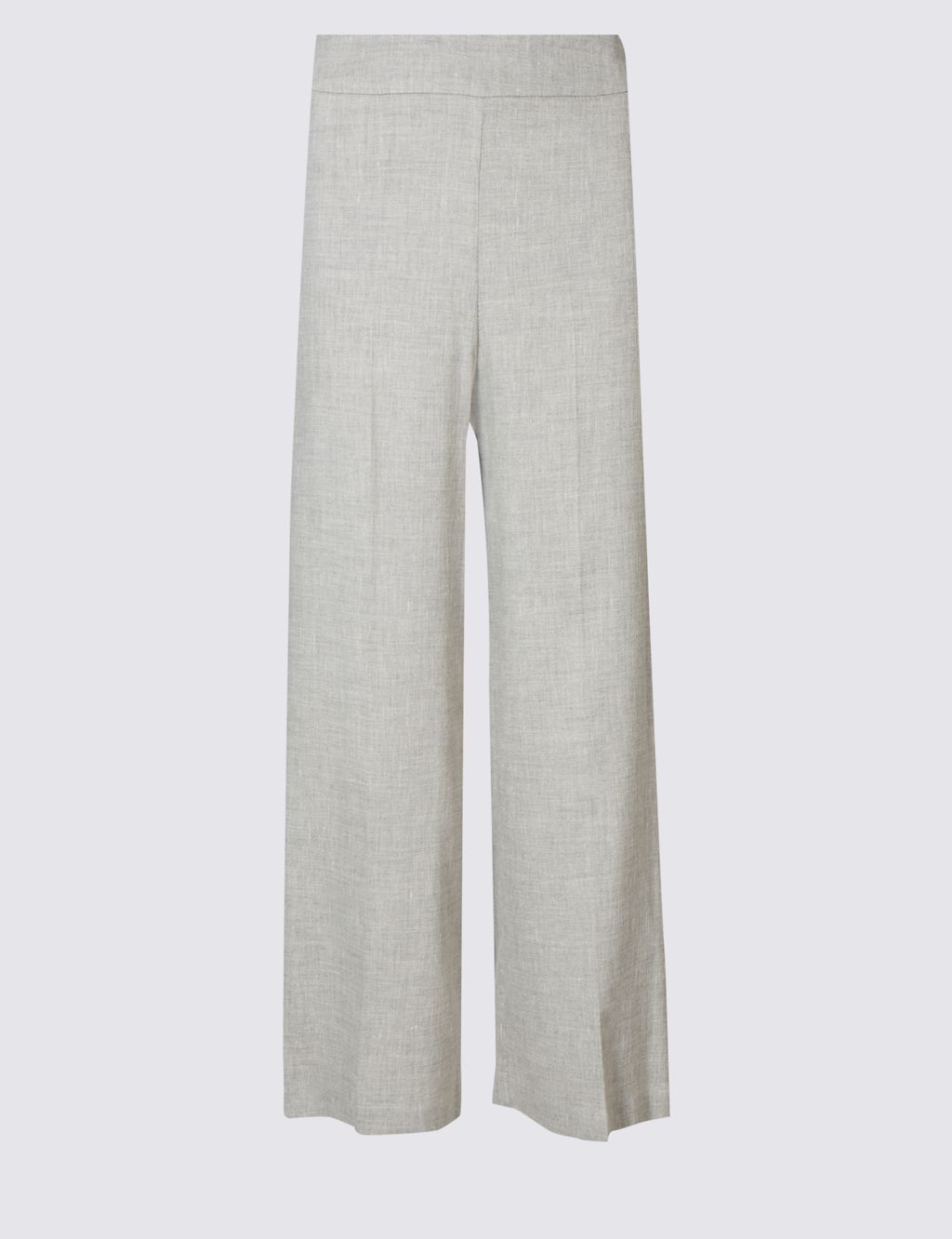 Linen Rich Cropped Wide Leg Trousers 1 of 6