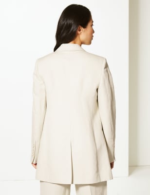 Linen hotsell longline blazer