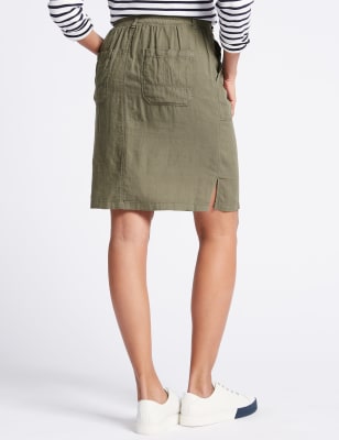 Linen on sale skirt m&s