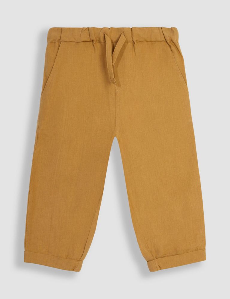 Linen Rich Elasticated Waist Trousers (6 Mths-7 Yrs) 2 of 4