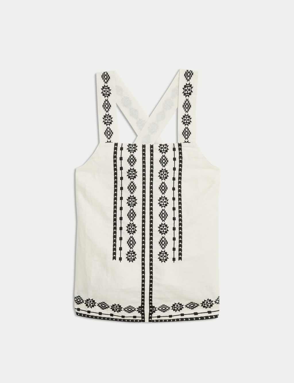 Linen Rich Embroidered Cami Top 1 of 6