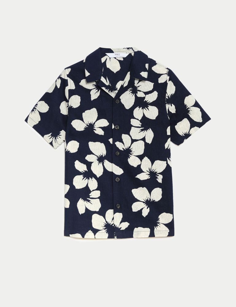 Linen Rich Floral Mini Me Shirt (2-8 Yrs) 3 of 6