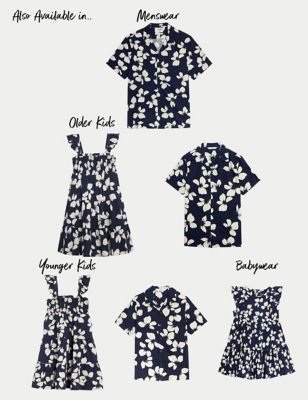Linen Rich Floral Mini Me Shirt (6-16 Yrs) Image 2 of 3