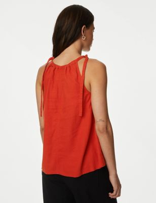 Pure Linen Slimming Cami, Women's Fashion, Tops, Sleeveless on Carousell