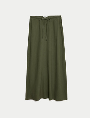 Linen Rich Maxi Skirt Image 2 of 5