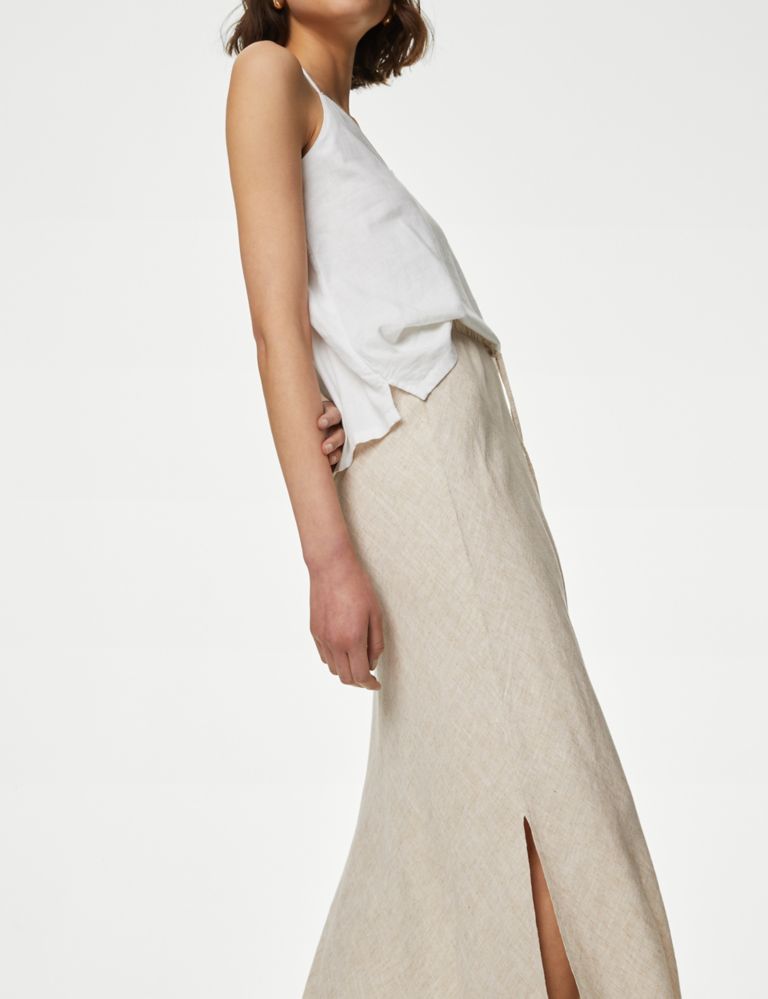 Linen Rich Maxi Skirt 4 of 5