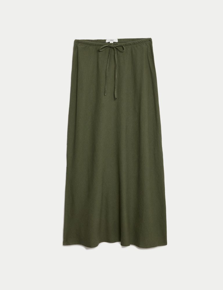 Linen Rich Maxi Skirt 2 of 5