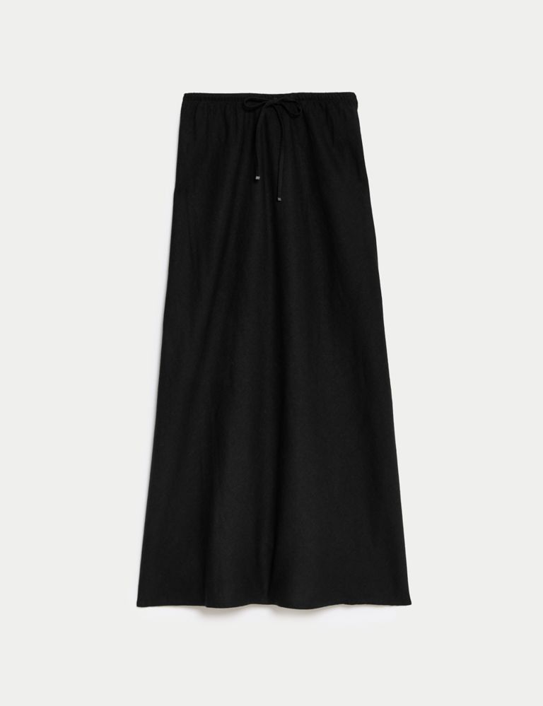 Linen Rich Maxi Skirt 3 of 6