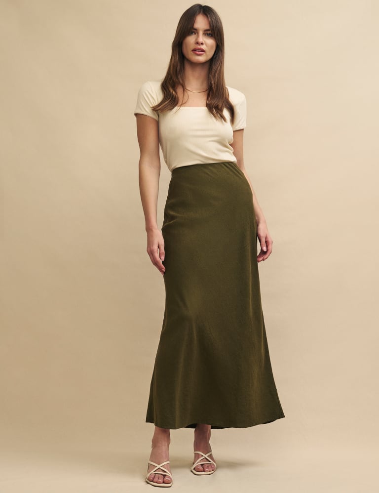 Linen rich clearance skirt