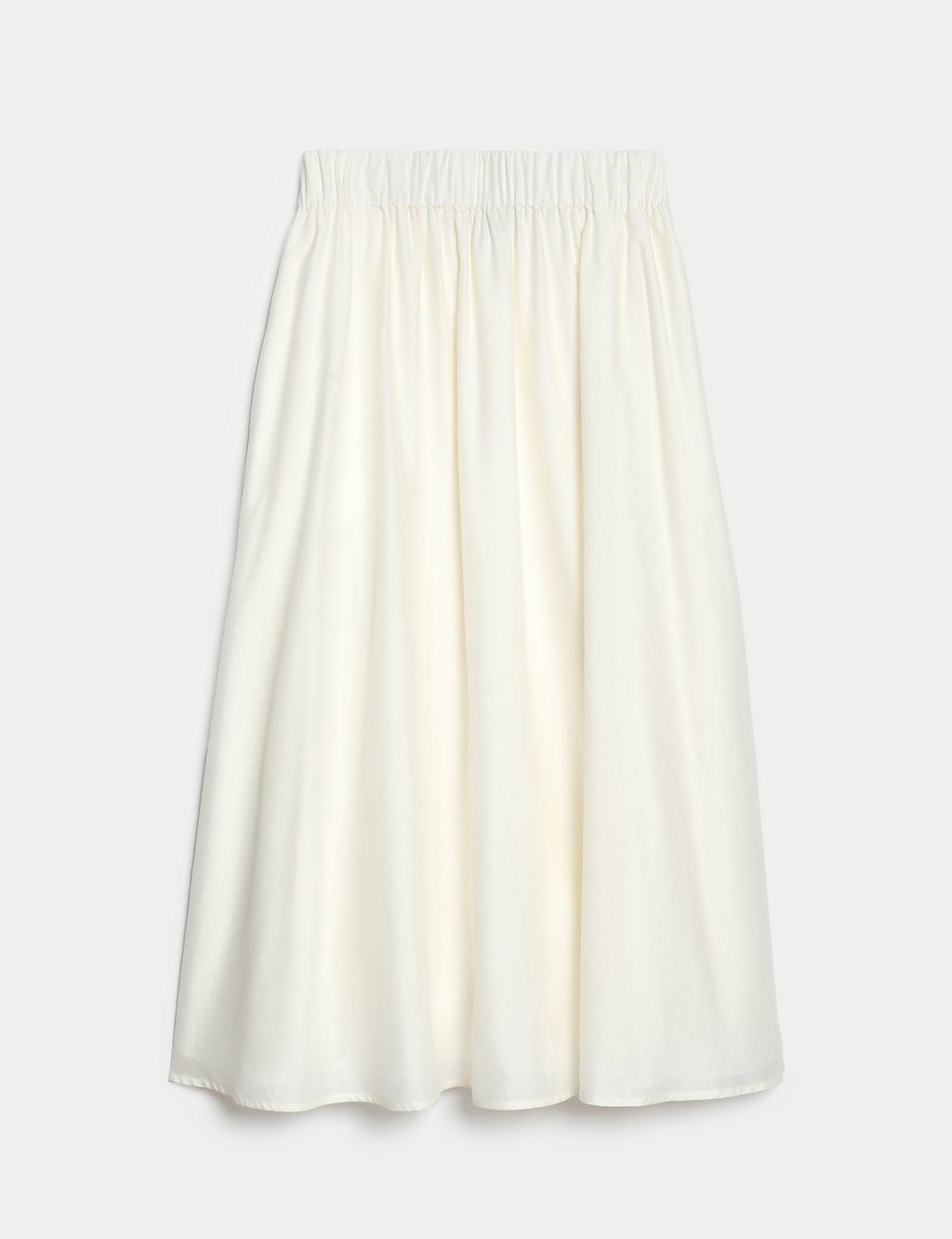 Linen Rich Midi A-Line Skirt 1 of 6